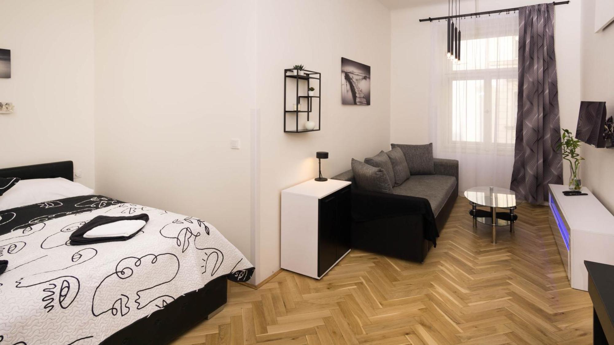 Apartamento Black & White Apartment Prague By Wenceslas Square And Muzeum